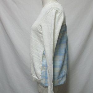 Vineyard Vines plaid back knit sweater top Size Sz Small Sm S